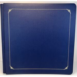 Creative‎ Memories 12x12 Scrapbook Album Navy Blue 15 (30) Pages Silver Foil